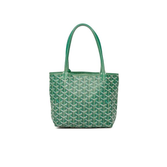 RARE Authentic Goyard Mini Saint Louis Junior Jr Anjou Blue Tote Bag & Pouch - Picture 4 of 9